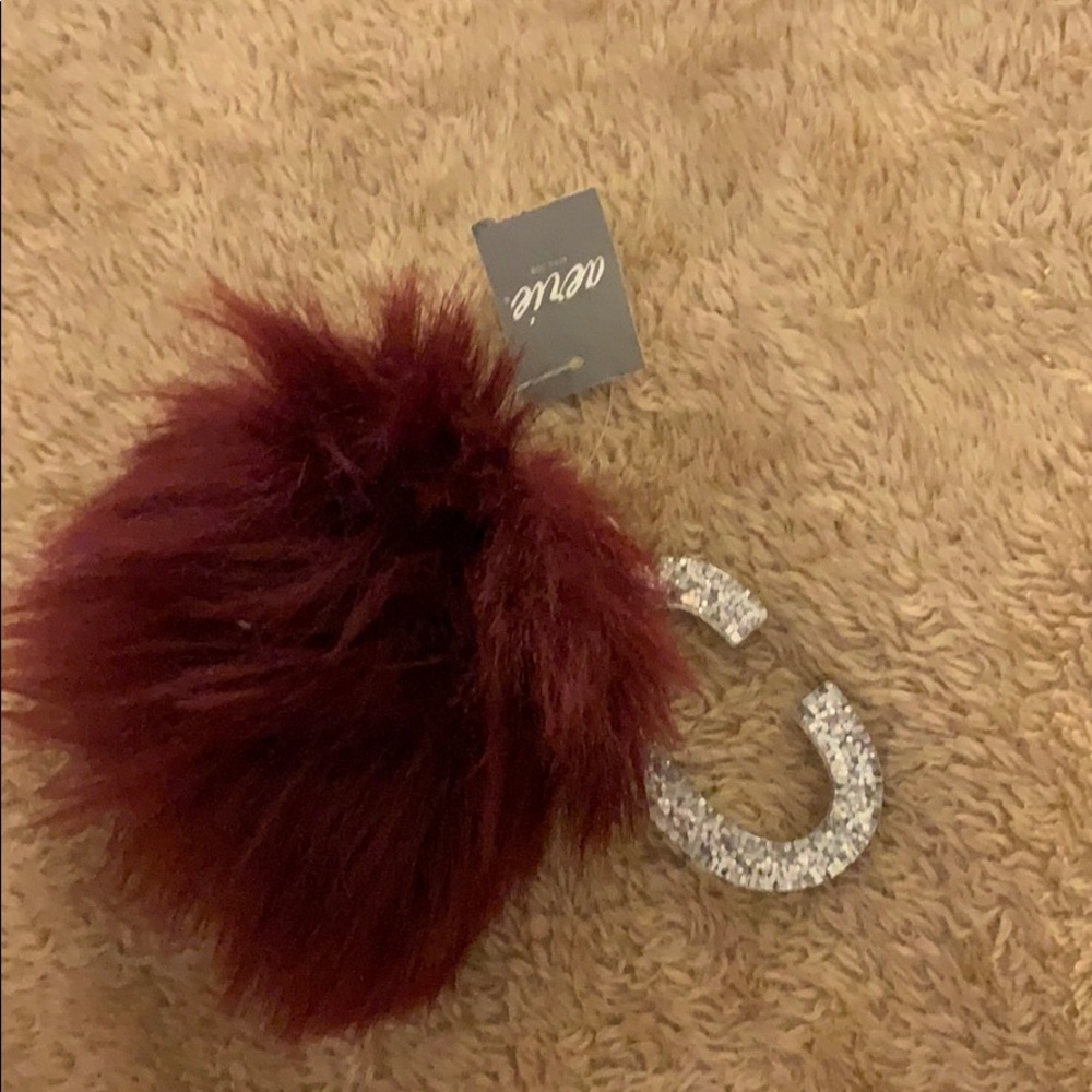 Fluff Ball and C Keychain